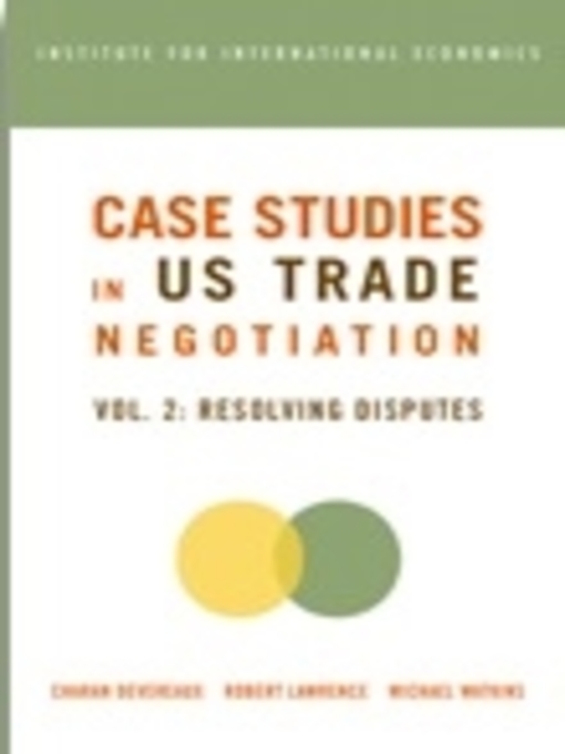 Upplýsingar um Case Studies in US Trade Negotiation eftir Charan Devereaux - Biðlisti